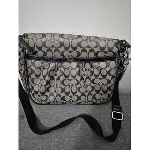 Coach Signature Coated Canvas Diaper Bag/Laptop Bag